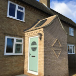front porch, green door in Oxfordshire
