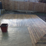 wooden decking and flagstone patio in Oxfordshire